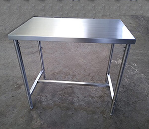 Mesa de acero inoxidable con marco i