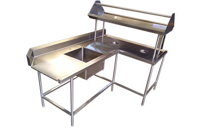 Mesa de inoxidable de descamoche